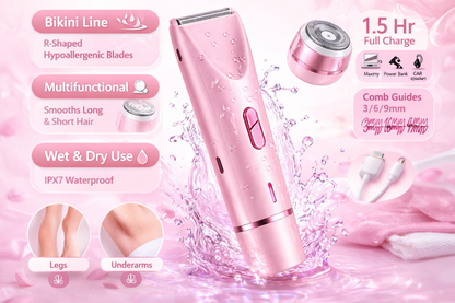 Electric Shaver for Woman Double Head Dual Purpose Female Razor Body Epilator Leg Underarm Bikini Electric Hair Remover Trimmer