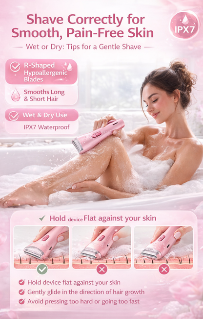Electric Shaver for Woman Double Head Dual Purpose Female Razor Body Epilator Leg Underarm Bikini Electric Hair Remover Trimmer