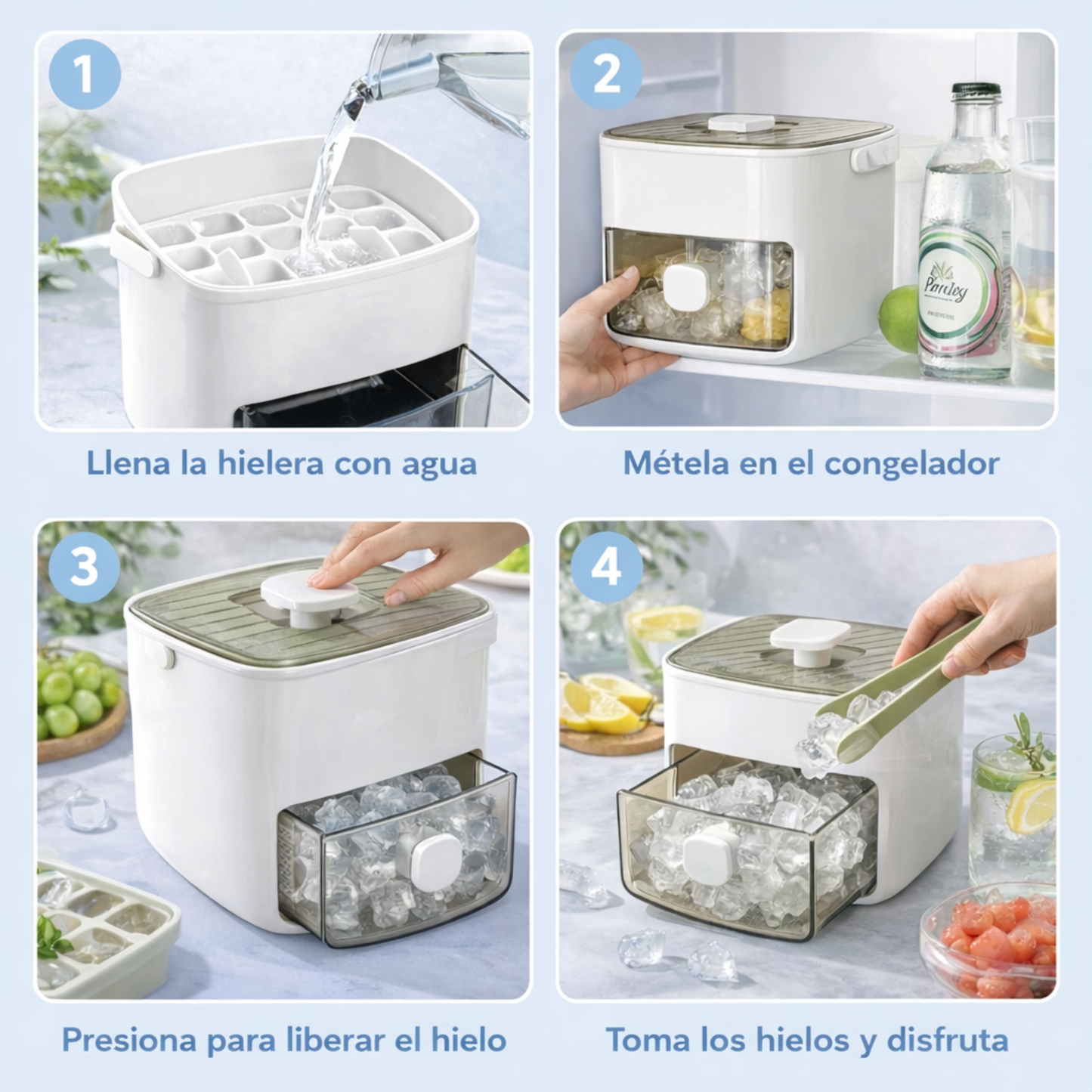 MELNERO — Molde para cubitos de hielo de 48 rejillas