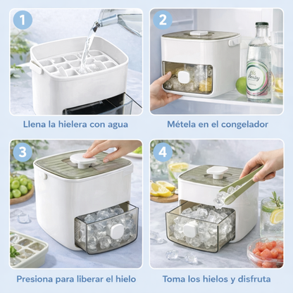 MELNERO — Molde para cubitos de hielo de 48 rejillas